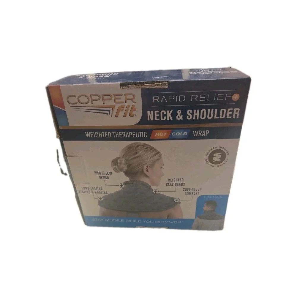 Copper Fit Rapid Relief Head Neck & Shoulder Weighted Wrap Hot or Cold Microwave